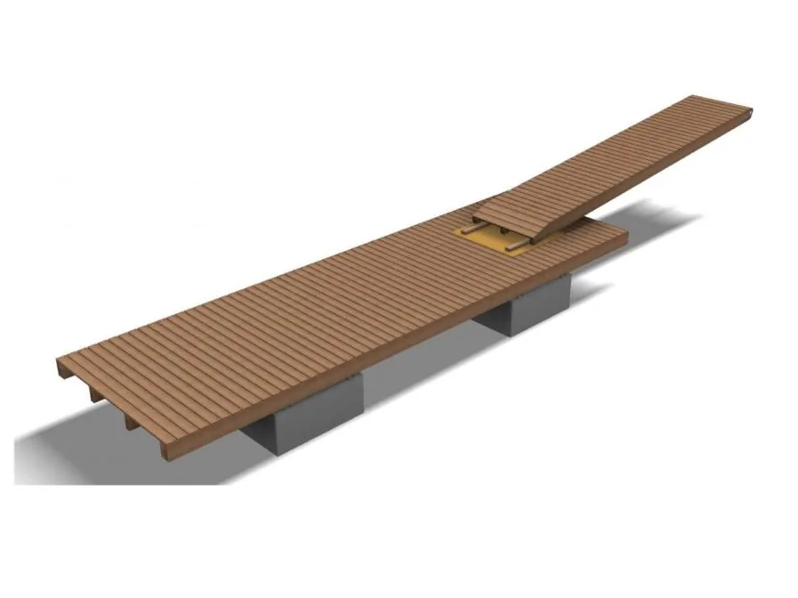 Pontony z drewnianym pokładem na pływakach betonowych, Top Marine, info@topmarine.pl, www.topmarine.pl